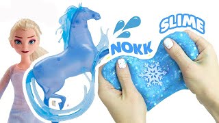 Disney Frozen 2 NOKK Horse DIY Slime Making Challenge [upl. by Clorinda]