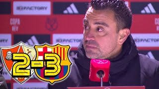 RUEDA PRENSA XAVI UD BARBASTRO 23 FC BARCELONA [upl. by Aylsworth]