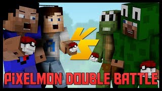 Minecraft Pixelmon 31 DOUBLE BATTLE 1 with Vikkstar MoreAliA amp LittleLizardGaming [upl. by Isidro]