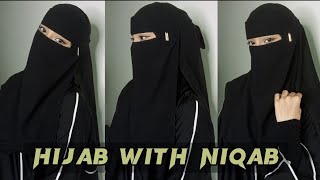 Hijab With Niqab🤍  Simple And Easy HijabNiqab Style [upl. by Nayek]