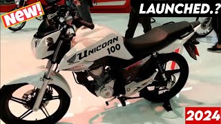 Honda Unicorn 100 Bike Launched In India 2024 Model  Price Specs Features Mileage Unicorn Bike [upl. by Ahseer313]