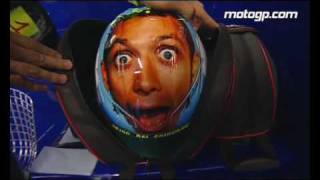 Valentino Rossi shows off new helmet design at Mugello [upl. by Scevour]