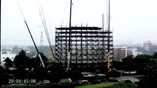 NewArk Hotel construction timelapse 15 storeys in 48 hours [upl. by Elleirua]