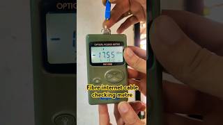 fibre cable internet checking metre meter electronic repairing [upl. by Reider]