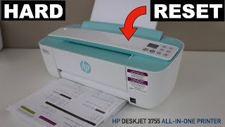 HP DeskJet 3755 Hard Reset Fix Most Printer Problems [upl. by Anawait]