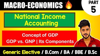 What is GDP  Its components GDP vs GNP  Introductory Macroeconomics  GE BA Bcom H Bsc DU [upl. by Percival]