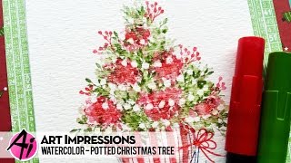 Ai Watercolor  Potted Christmas Tree [upl. by Adrien]