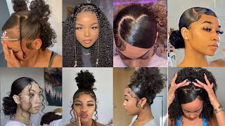 💖Natural Curly hairstyles protective hairstyles compilation✨ [upl. by Ardnaskela25]