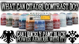 What Can Citadel Contrast DO  Quickly Paint Black Power Armour [upl. by Stoneham]