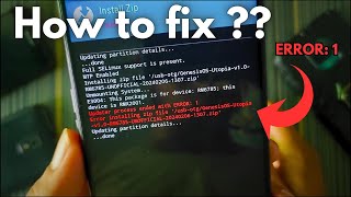 How to fix ERROR 1 in TWRP  error installing zip file  Updater Process ended with error 1 [upl. by Eckel]