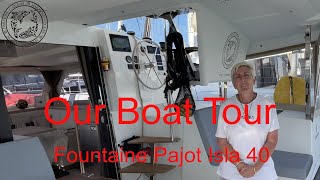 Internal boat tour of our 2024 Fountain Pajot Isla 40  Ocean Harmony [upl. by Whittaker]