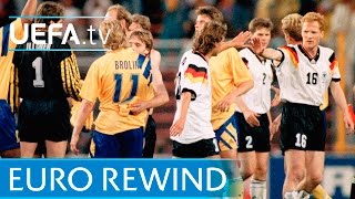 EURO 1992 Highlights Sweden 23 Germany [upl. by Yelrebmyk763]