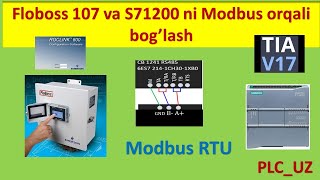 Floboss 107 va S71200 ni Modbus RTU orqali bog’lash emerson siemens [upl. by Eimrots]