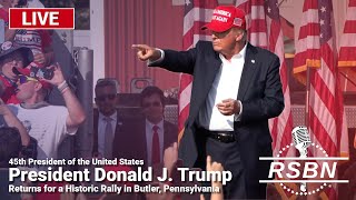 LIVE REPLAY President Trump Returns for a Historic Rally in Butler Pennsylvania  10524 [upl. by Edora]