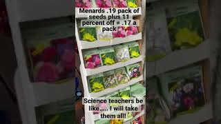 Menards 19 a pack of seeds plus 11 percent off  17 a pack Great deal [upl. by Aloibaf162]