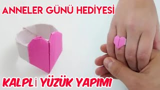 ANNELER GÜNÜ HEDİYESİ 3  KALPLİ YÜZÜK YAPIMI [upl. by Ennoira]