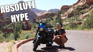 Ive NEVER Been so HYPED to Ride the Motorcycle Zion National Park [upl. by Brita159]