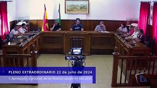 Pleno Extraordinario del Excmo Ayuntamiento de Teba de 22072024 [upl. by Ithaman]