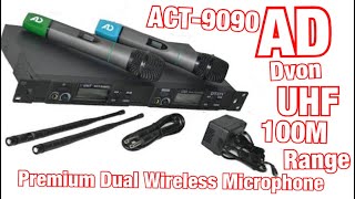 AD  Dvon Act9090  UHF  100M Range  Carry Case  Premium Wireless Microphone [upl. by Assiram]