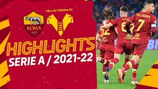 Roma 22 Verona  Serie A Highlights 202122 [upl. by Aihsad438]