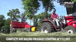 T53 Compact Square Baler by Abbriata on TYM T354 Compact Tractor [upl. by Notyad]