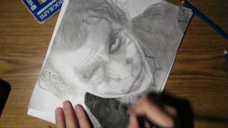 Heath Ledger As The Joker  Time Lapse Drawing HD [upl. by Percy]