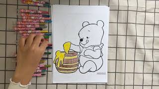 MY COLOR WORLD  Color the bear eating honey [upl. by Delamare]