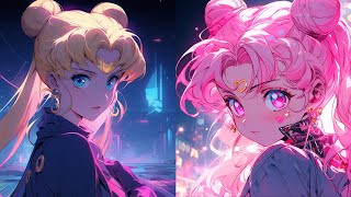 Sailor Moon but it’s Synthwave Cyberpunk Animation [upl. by Gant]