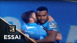 TOP 14  Essai Timoci NAGUSA 1 MHR  Montpellier  Lyon  J13  Saison 20172018 [upl. by Dranrev]