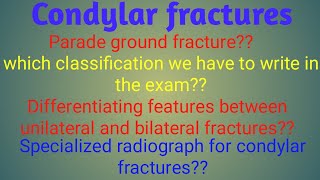 Condylar fractures  anatomy fracture patterns classification clinical features and diagnosis [upl. by Aneres426]