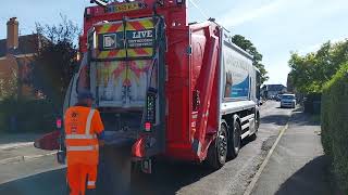 Waverley borough Council Biffa Mercedes olympus econic emptying Black refuse bins [upl. by Linnell]