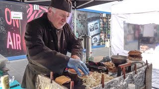 Double Burgers Plus Cheese Traditional English Street Food London Soho [upl. by Naoh]