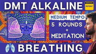 POTENT DMT Alkaline Breathing 5 Guided Rounds  5 Min Meditation Medium Tempo [upl. by Ahcas801]