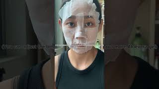 Soothing Angry Skin with Korean Aloe Vera Gel Mask Goes Viral koreanskincare acne beautytips [upl. by Hayila]