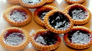 Christmas JAM TARTS How to make recipe  Homemade pastry [upl. by Afinom]