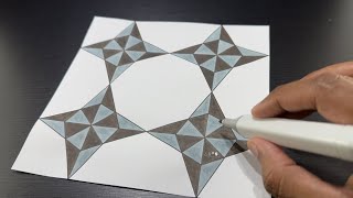 How to Sketch a Design of Repeated Congruent Shape  Tessellation Artwork  Clever  Easy  Agile [upl. by Yanal]