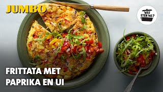 Wat eten we Frittata met paprika en ui [upl. by Eibrad]