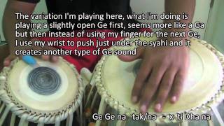 Tabla  Lesson 5  Fast Kherwa Theka  Kav91com  HD [upl. by Omrelliug]