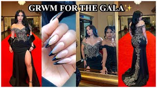 get ready with me for the gala  makeup hair nails facial [upl. by Quintus]