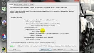 Ejecutar Dxdiag en Windows 7 [upl. by Eniledgam]