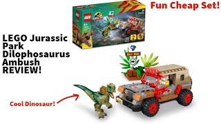 LEGO Jurassic Park Dilophosaurus Ambush REVIEW Set 76958 [upl. by Aihsaei]