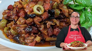 Sicilian Caponata  Caponata Siciliana  Vegan [upl. by Atikaj]