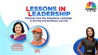 Lessons In Leadership With Rahul Dravid amp Arundhati Bhattacharya  N18V  CNBC TV18 [upl. by Maurilia23]