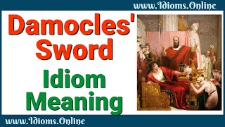 Damocles Sword Idiom Meaning  English Expression Videos [upl. by Agnesse]