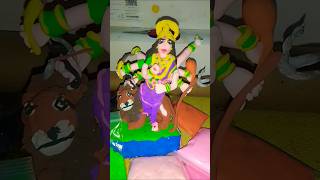 DIY Clay Durga Maa 😍😍😍  Making Matarani With Super Clay  shorts craftwithaditipandey3755 [upl. by Annad]