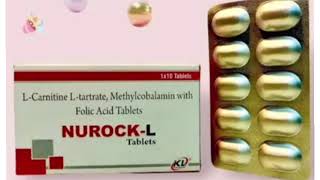 NUROCK L Tablets LCarnitine Ltartrate Methylcobalamin with Folic Acid Tablets [upl. by Akitan]