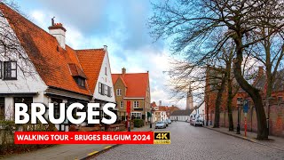 BRUGES BELGIUM 🇧🇪  Walking Tour Of Bruges Belgium  Travel Vlog 2024  4K [upl. by Adaline]