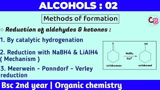 Methods of formation of alcohols  01  Alcohols  Bsc 2nd year organic chemistry  Lecture  02 [upl. by Agathe509]