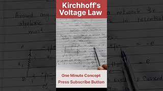 Kirchhoffs Voltages Law🔥🔥 Kirchhoffs Loop Law  physics shortsbeta cbse [upl. by Ehsrop107]