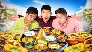 Chinese Guys try EVERY Indian Street Food [upl. by Demona]